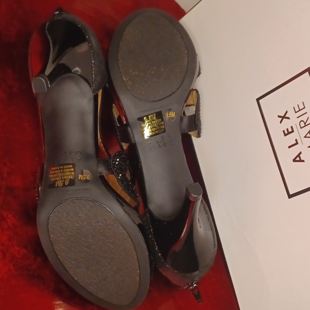 WS22- Buy 2prs🥿/$15.00 - Women Alex Marie Black Dressy Heels - sz 9.5M - Picture 9 of 11